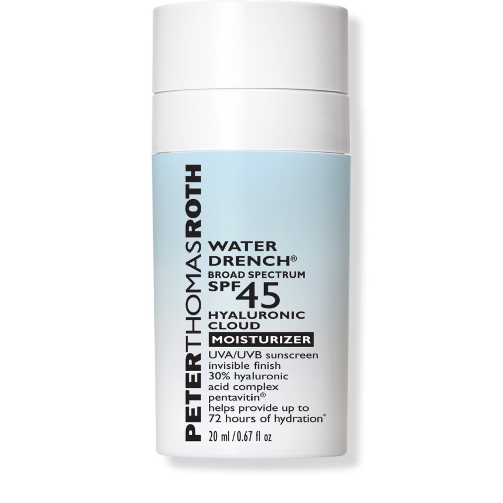 Peter Thomas Roth water drench SPF 45 hyaluronic cloud moisturizer.